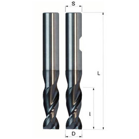 Cut360 - Vollhartmetall Nutfräser doppelseitig mit Drall 3x8x70mm S=6mm