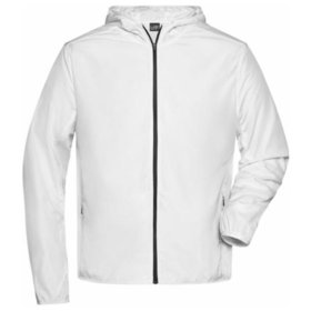 James & Nicholson - Herren Recycled Sports Jacke JN534, weiß, Größe M