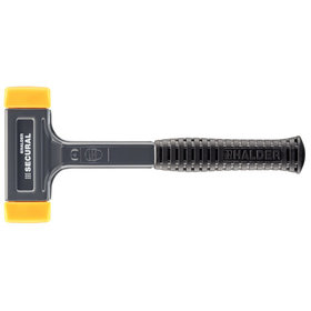 HALDER - SECURAL-Schonhammer, Kopf und Stiel bruchsicher aus einem Stück Stahl, Schlageinsätze rechteckig | L=35 mm / B=45 mm | 3380.045