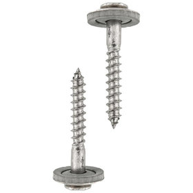 HELPMATE - Spenglerschrauben 4,5x25 mm, 50 Stück, DIN 7995, Edelstahl A2, PZ2, DIN 7995,  Linsenkopf, mit Tellerscheibe und EPDM-Di, Silber, 4,5 x 25 mm