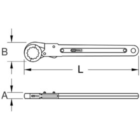 KSTOOLS® - Ratschenringschlüssel, aufklappbar, 8mm