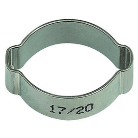 RIEGLER® - 2-Ohr-Schlauchklemme, ES 1.4301 (W4), Spannbereich 17,0 - 20,0mm
