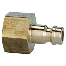 RIEGLER® - Nippel für Kupplungen NW 5, Messing blank, G 1/4" I, SW 17