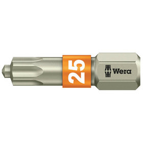 Wera® - 3867/1 TS P TORX Bits mit Zapfen, Edelstahl, TX 25 x 25 mm