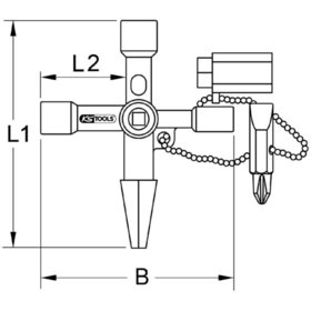 KSTOOLS® - Universal-Schaltschrankschlüssel, 61mm