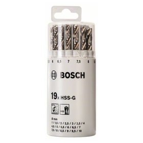 Bosch - Metallbohrer-Set HSS-G, DIN 338, 135°, 19-teilig, 1 - 10mm (2607018361)