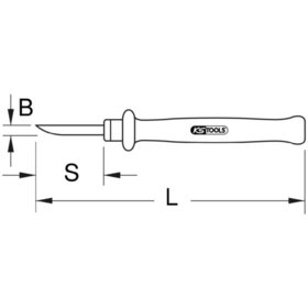 KSTOOLS® - Guttaperchamesser mit Schutzisolierung, 200mm