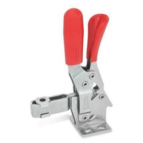 Ganter Norm® - 810.3-130-AL-NI Edelstahl-Schnellspanner, Spannhebel vertikal, mit Verriegelung, mit waagrechtem