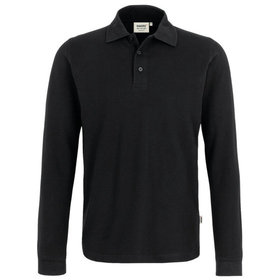 HAKRO - Longsleeve-Poloshirt Classic 820, schwarz, Größe XL