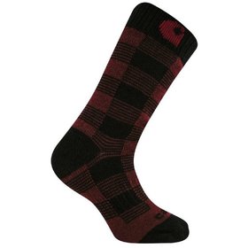 carhartt® - Damen Socken THERMAL PLAID CREW SOCK, burgunder-rot, Größe M