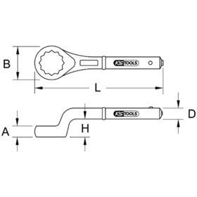 KSTOOLS® - BRONZEplus Zugringschlüssel gekröpft 1.1/4"