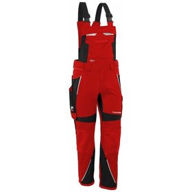 Grizzlyskin - Latzhose "IRON" rot/schwarz, Gr. S58