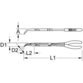 KSTOOLS® - Doppelgelenk-Flachrundzange, 45° gebogen, XL