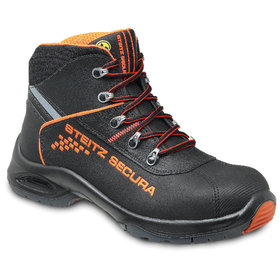 Steitz Secura - Sicherheitsstiefel VX 7600 ESD, S3 SRC, schwarz/orange, XB, Größe 46