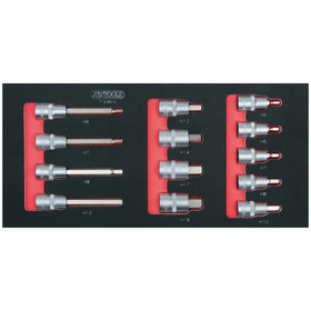 KSTOOLS® - SCS 1/2" Bit-Stecknuss-Satz, 13-teilig in 1/3 Systemeinlage