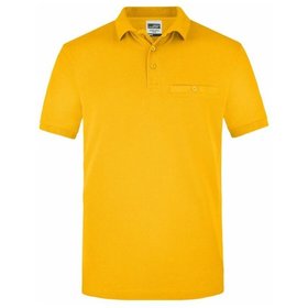 James & Nicholson - Herren Work Poloshirt mit Tasche JN846, gold-gelb, Größe L