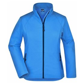 James & Nicholson - Damen Softshell Jacke JN1021, azur-blau, Größe S