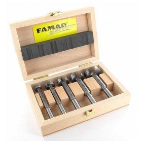FAMAG® - 8-teiliger SUPER-Forstnerbohrersatz Classic WS mit D=15,20,25,30,35,40,45,50mm im Holzkasten