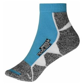 James & Nicholson - Sport Sneaker Socken JN214, hellblau/weiß, Größe 45-47