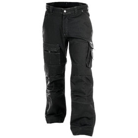Dassy® - Jackson Canvas Arbeitshose mit Kniepolstertaschen, schwarz, Schrittlänge Standard, Größe 54