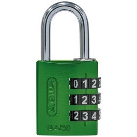 ABUS - AV-Zahlen-Vorhangschloss 144/30 Lock-Tag, Aluminium, grün