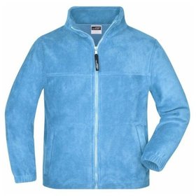 James & Nicholson - Fleece Jacke JN044, hellblau, Größe S