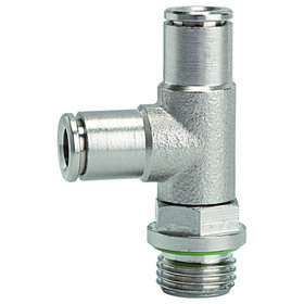 RIEGLER® - T-Steckverschraubung L-Form »metallica«, drehbar, G 1/4" A Ø 6mm