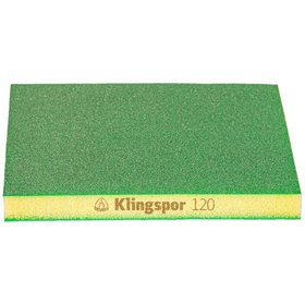 KLINGSPOR - Schleifschwämme SW 501 TR, Korund Korn 120 96 x 123 x 12,5mm, 100 Stück