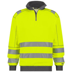 Dassy® - Denver Warnschutz Sweatshirt, neongelb/zementgrau, Größe 3XL