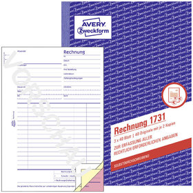 AVERY™ Zweckform - 1731 Rechnung, A5, selbstdurchschreibend, 3x 40 Blatt