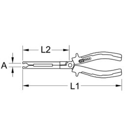 KSTOOLS® - Glühkerzenstecker-Zange, 265mm