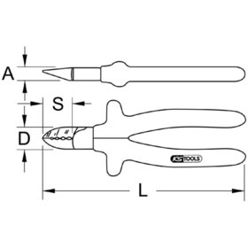 KSTOOLS® - 1000V Elektriker-Seitenschneider, 175mm