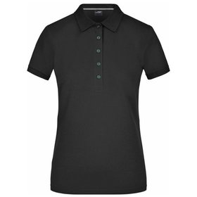 James & Nicholson - Damen Pima Poloshirt JN707, schwarz, Größe XL