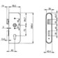 AMF - Tor-Schlo.kast., 141, m.verz.Schloss, Profilzylinder gelocht,D40,E72,VK8, 36 rd.