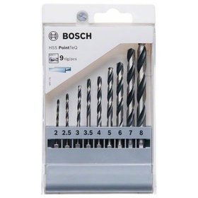 Bosch - HSS PointTeQ Sechskantbohrer-Set, 9-teilig, 2–8mm (2607002826)