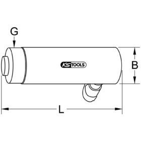 KSTOOLS® - Einschraub-Hydraulik-Zylinder, 10 t