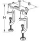 KSTOOLS® - Tischklemmstück für Abstechgerät, mit 2 Spannarmen