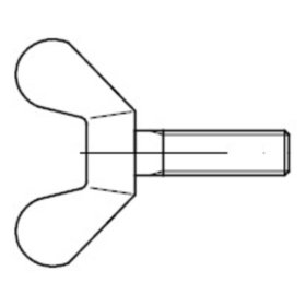 Flügelschraube DIN 316, galvanisch verzinkt, M5 x 20mm HP