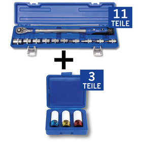 PROJAHN - 1/2" Reifenwechsel-Bundle 14-teilig, Drehmomentschlüssel + Schlag Stecknuss Satz