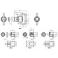 HALDER - Kugelverbinder, selbstsichernd, mit Bügel/Buchse, Montage in Holz, arretierbar | Nennmaß=9,6 mm / l1=1,5 mm / l2=12,65 mm | 22330.0306