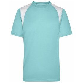 James & Nicholson - Topcool® T-Shirt Herren JN397, mint-grün/weiß, Größe XL