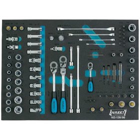 HAZET - Steckschlüssel-Satz 163-139/90, 1/2"+3/8"+1/4", 90-teilig
