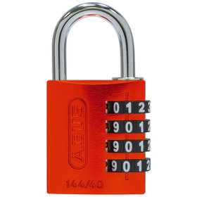 ABUS - AV-Zahlen-Vorhangschloss 144/40 Lock-Tag, Aluminium, orange