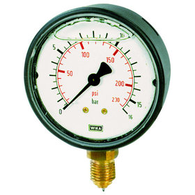 RIEGLER® - Glyzerinmanometer, Kunststoff, G 1/4" unten, 0-4,0 bar, Ø 63