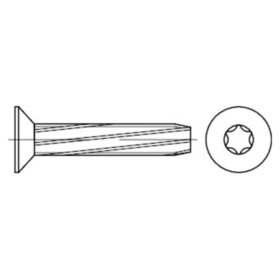 Gewindeschneid-Schraube DIN 7516 DE-T Stahl galvanisch verzinkt M3 x 16mm