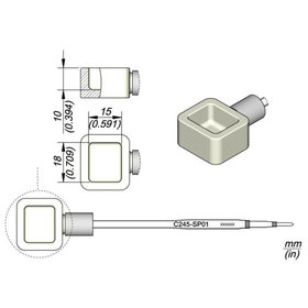 JBC - Lötkartusche C245-SP01, C245-SP01/15 x 18 mm, Lötbad