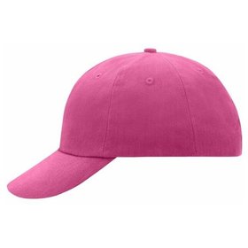 James & Nicholson - 6 Panel Cotton Cap MB6111, pink, Einheitsgröße