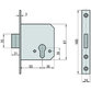 BASI - Einsteck-Riegelschloss PZ - ES 964, für Wohnraumtüren, 2-tourig, Riegel aus Metall, Stulp - Nickel-Silber lackiert