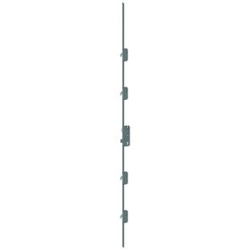 WINKHAUS - Mehrfachverriegelung hookLock M U2471,ein-/zweiflügelig, Typ M4,Profilzylinder gelocht 92/8, Dornmaß 65, U-Stulp 24 x8x2250, silberfarbig, DH1.050