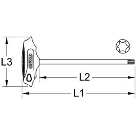 KSTOOLS® - T-Griff-Torx-Stiftschlüssel, T7